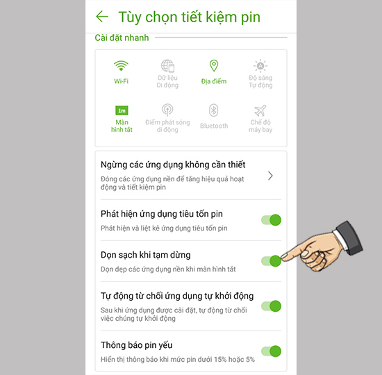 Kích hoạt tính năng